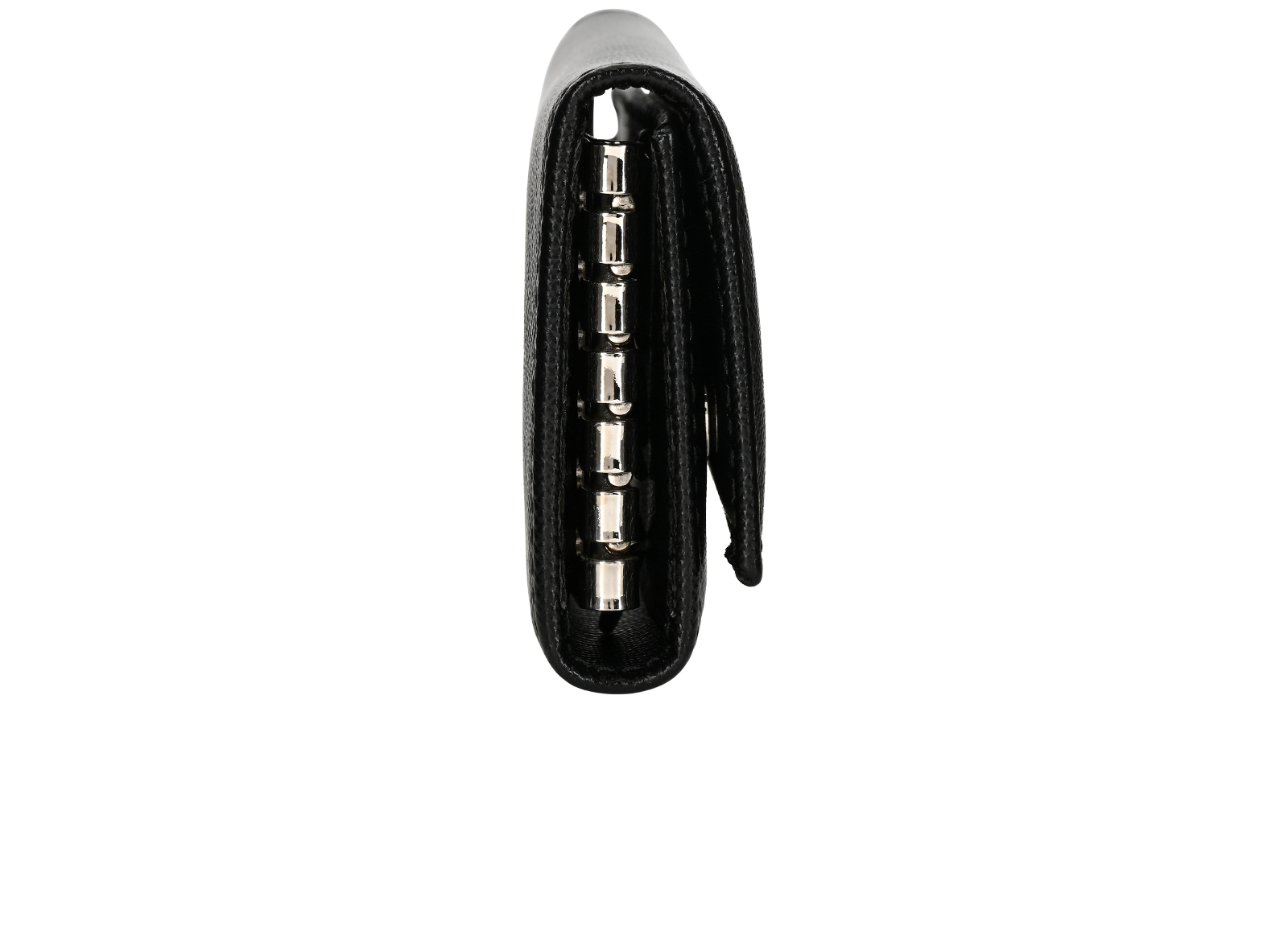 Prada Logo Embossed Key Pouch, &pound;120, Accessories, Black, Leather, Side view